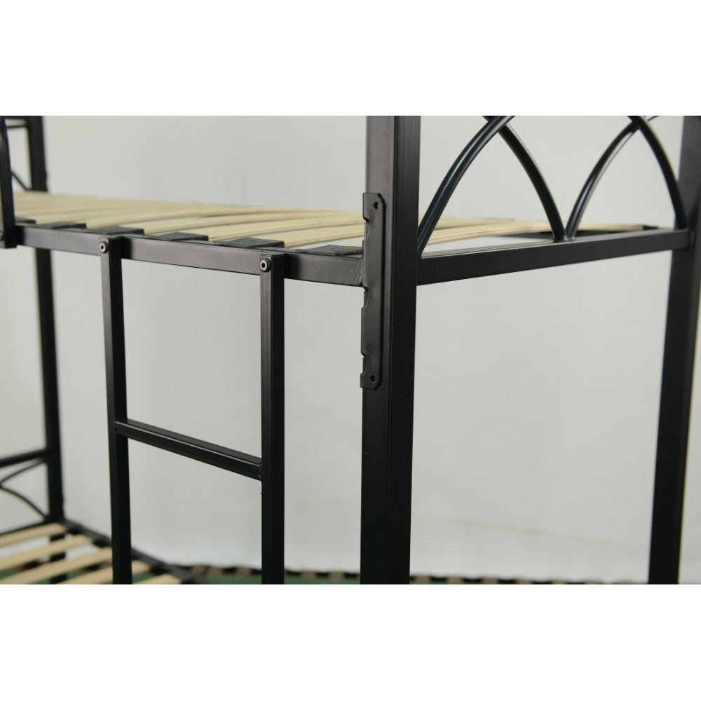 Letto a castello in metallo bianco con reti incluse Wind 80x198x161H