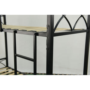 Letto a castello in metallo bianco con reti incluse Wind 80x198x161H