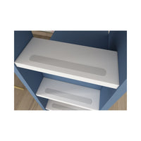 Letto a soppalco azzurro e bianco con scrivania 2276