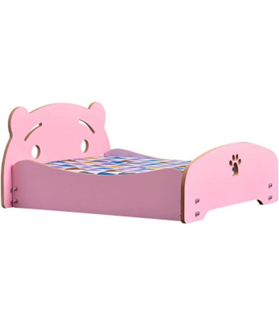 Letto Cuscino Per Cani Gatti Animali Domestici Durevole In Legno 47 X 42 X 23cm         