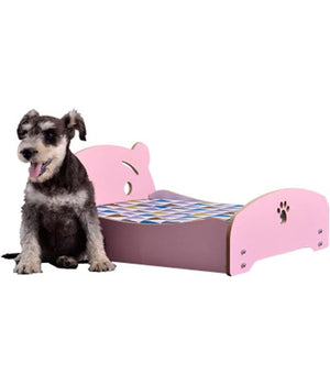 Trade Shop - Letto Cuscino Per Cani Gatti Animali Domestici Durevole In Legno 68 X 55 X 23 Cm -
