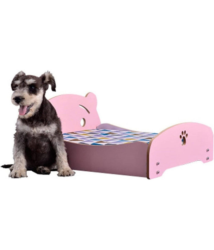 Trade Shop - Letto Cuscino Per Cani Gatti Animali Domestici Durevole In Legno 68 X 55 X 23 Cm -