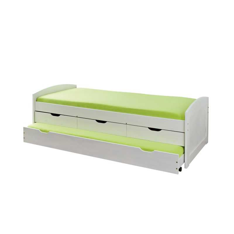 Letto Inter Link con cassetti contenitore e secondo letto inferiore ad estrazione dim. 98x205x63h
