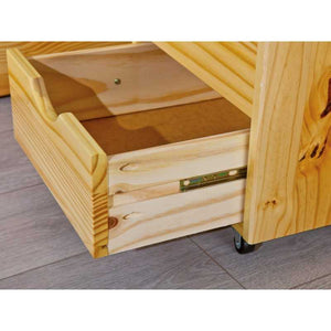 Letto Inter Link con contenitori e comodino con ruote Dim. 166,5x209x47,5h