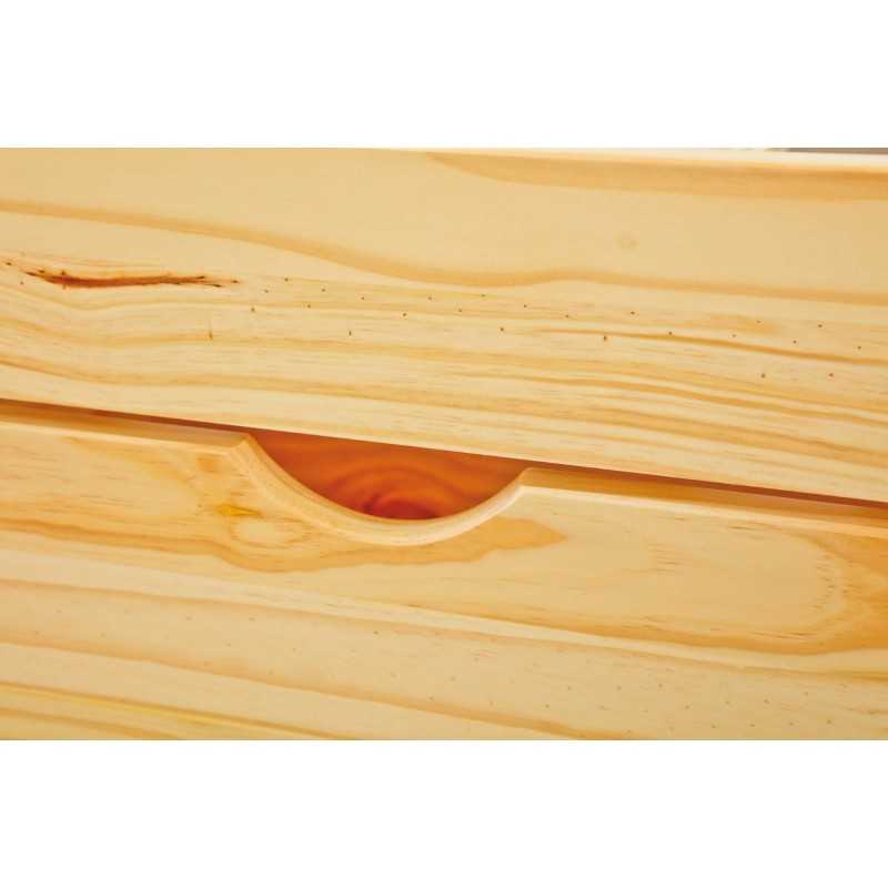 Letto Inter Link con contenitori e comodino con ruote Dim. 96x209x47,5h