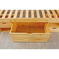 Letto Inter Link con contenitori e comodino con ruote Dim. 96x209x47,5h