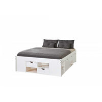Letto Inter Link con vani contenitore e comodino con ruote incluse