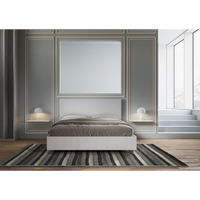 Letto Matrimoniale 160x190 cm struttura bianco frassino testata Level - Bianco,Similpelle,Contenitore