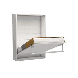 Letto matrimoniale a scomparsa Loft bianco 152x44x208H - rete in legno