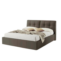 Letto matrimoniale con contenitore Melia tortora