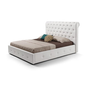 Letto matrimoniale con contenitore Peninsula colore bianco