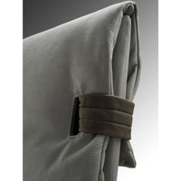 Letto matrimoniale contenitore Grenoble nabuk colore grigio