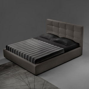 Letto matrimoniale contenitore Napoli tessuto tortora