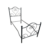 Letto matrimoniale ferro battuto Papavero colore nero oro