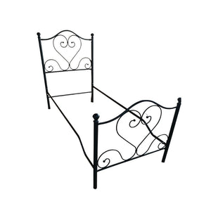Letto matrimoniale ferro battuto Papavero colore nero oro