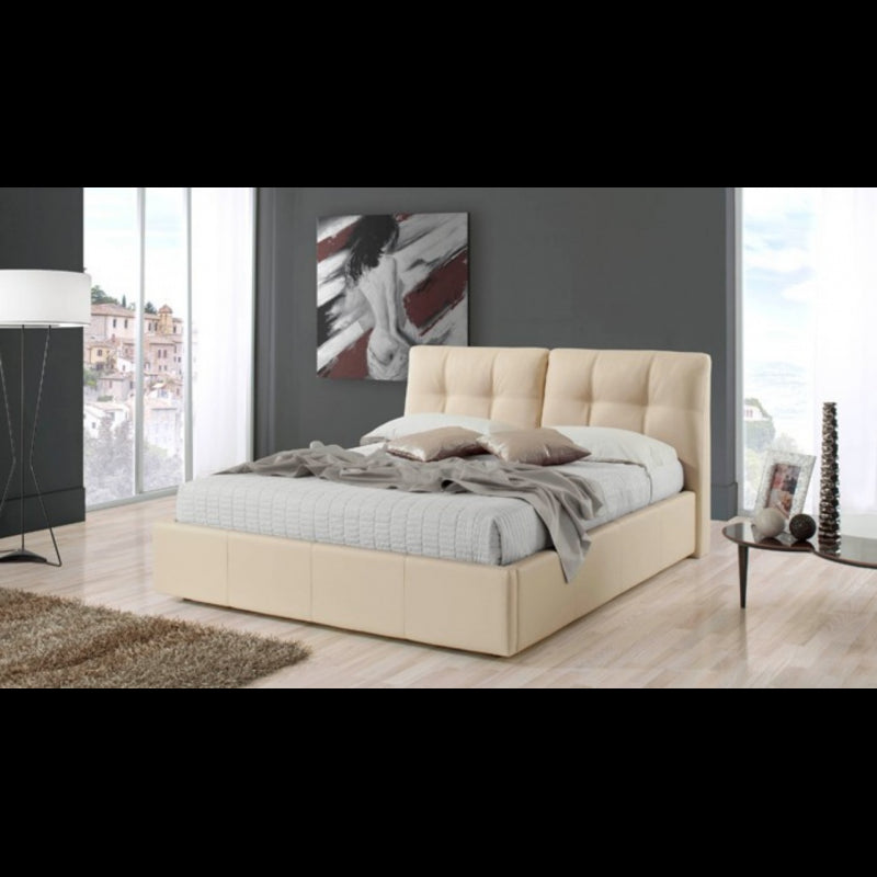 Letto matrimoniale Melia con contenitore crema