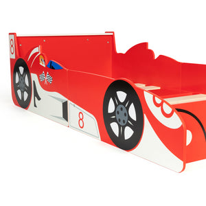 IDMarket - Letto per bambini formula 1 rosso 70x140 cm TEDDI