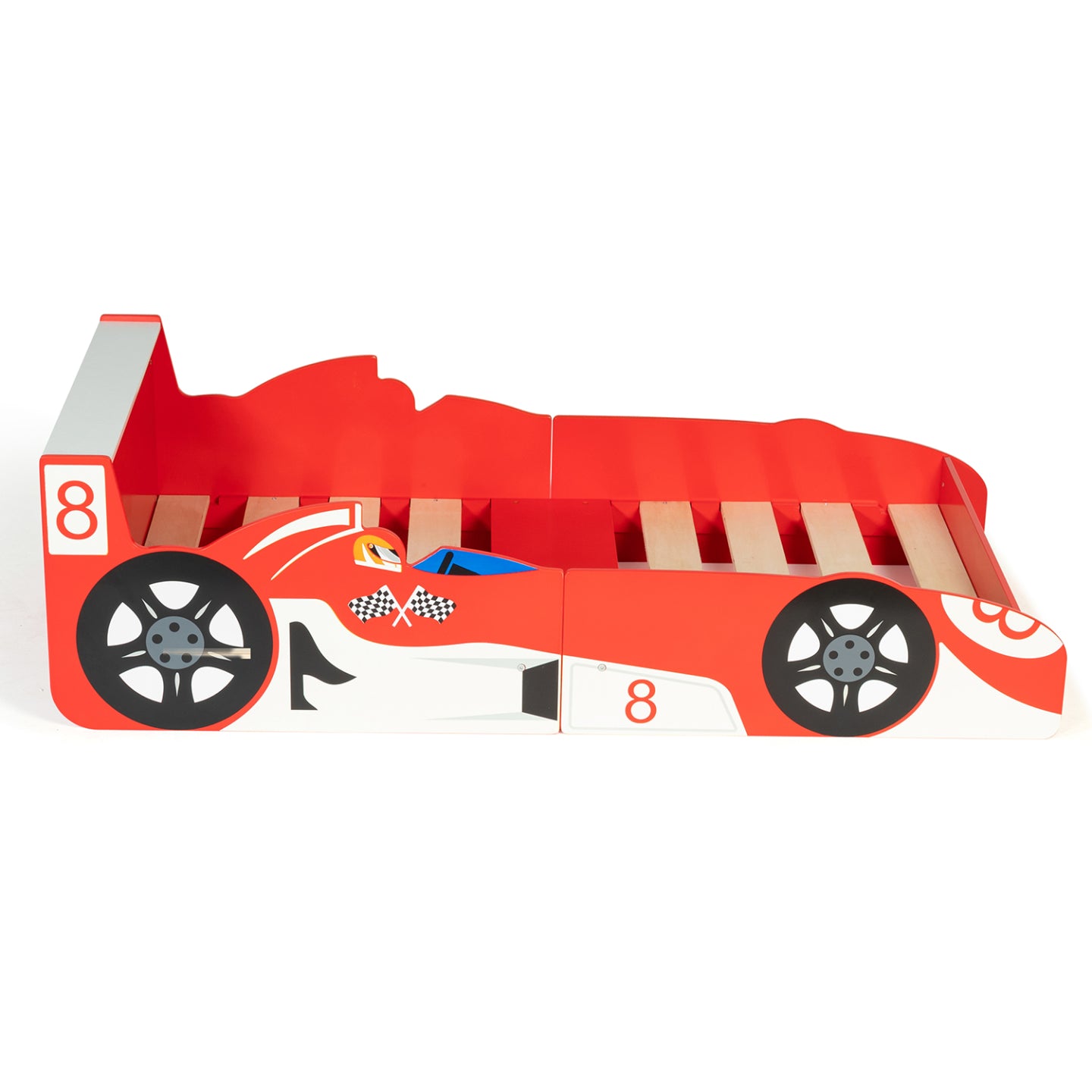 IDMarket - Letto per bambini formula 1 rosso 70x140 cm TEDDI