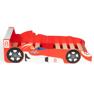 IDMarket - Letto per bambini formula 1 rosso 70x140 cm TEDDI