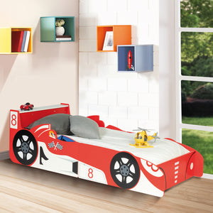 IDMarket - Letto per bambini formula 1 rosso 70x140 cm TEDDI
