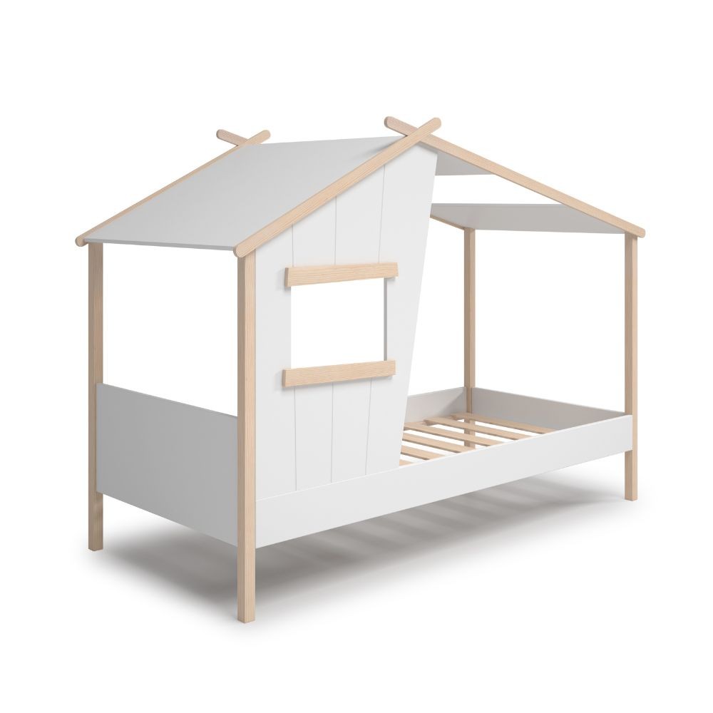 Letto singolo a casetta Luba in legno massiccio – Un rifugio incantato per i sogni del tuo bambino