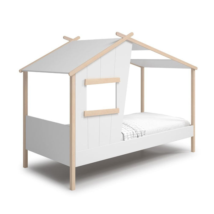 Letto singolo a casetta Luba in legno massiccio – Un rifugio incantato per i sogni del tuo bambino