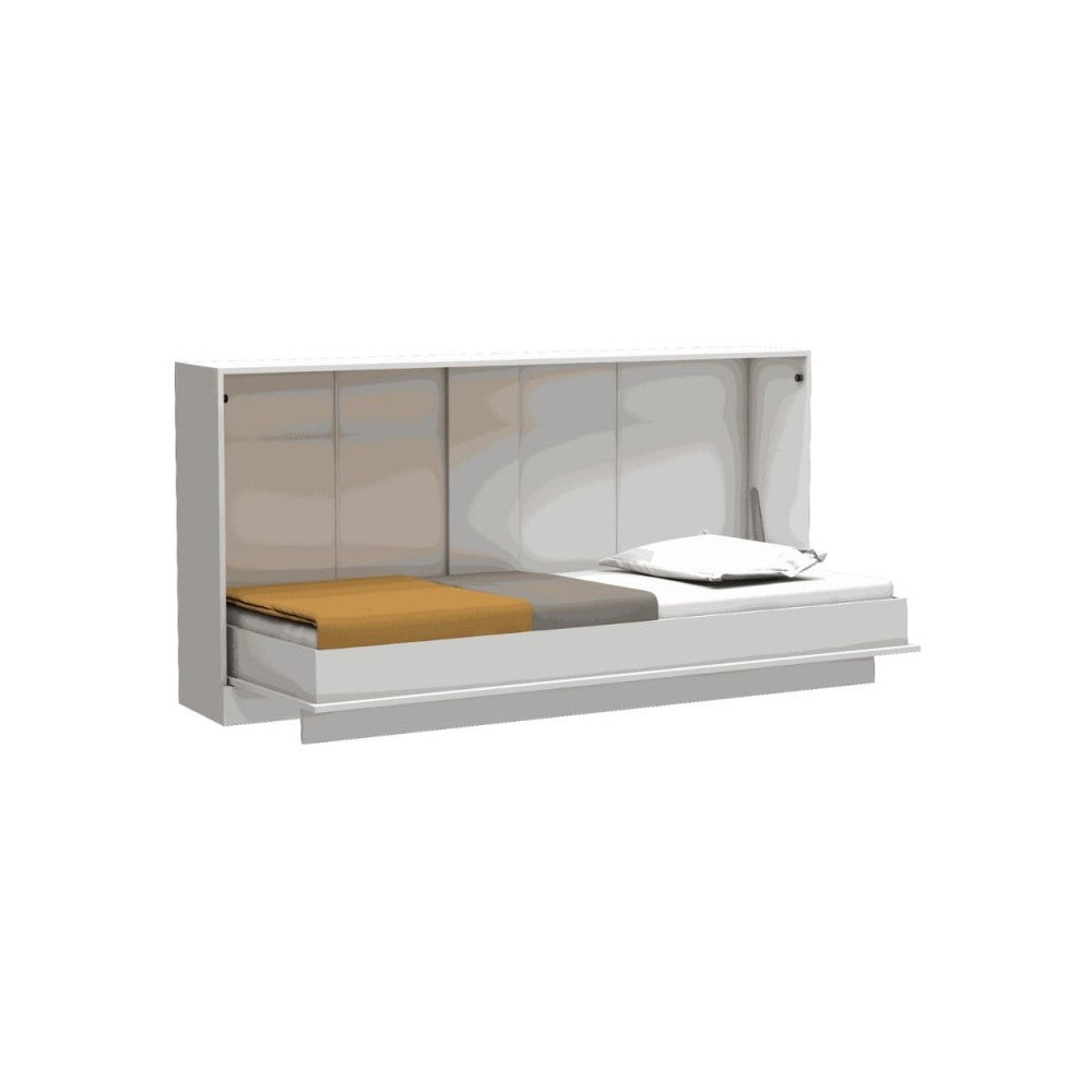 Letto singolo a scomparsa Life bianco 215x38x108H
