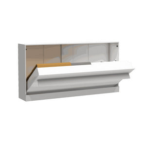 Letto singolo a scomparsa Life con apertura orizzontale bianco