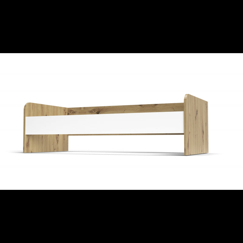 Letto singolo Gap System colore rovere e bianco