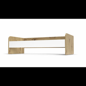 Letto singolo Gap System colore rovere e bianco