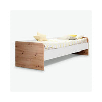 Letto singolo in legno rovere e bianco Gap System