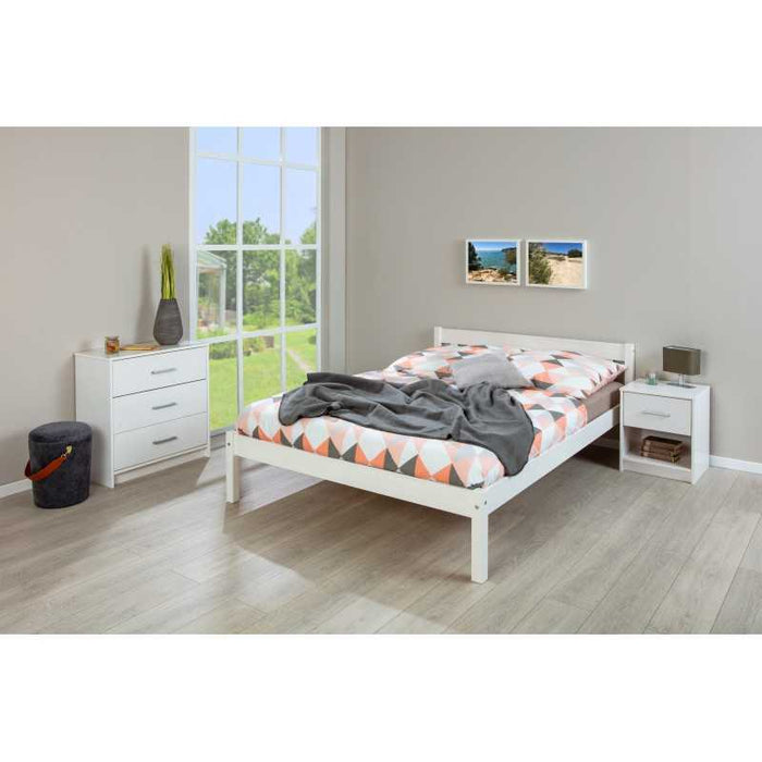 Letto singolo Inter Link 140x190 cm in pino tinto bianco