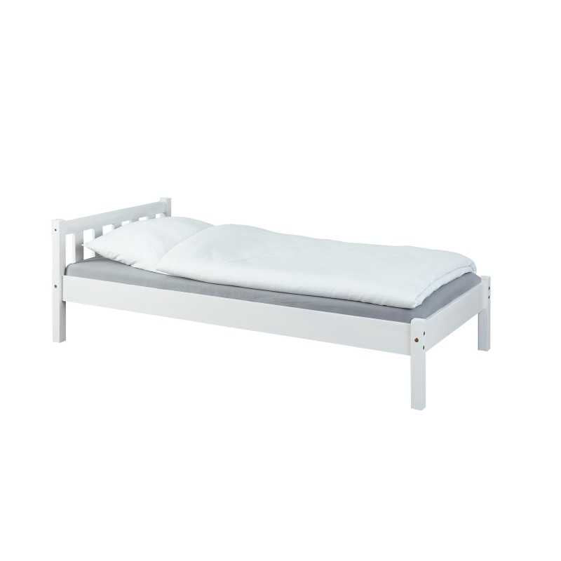 Letto singolo Inter Link 90x190 in pino tinto bianco