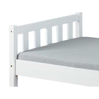 Letto singolo Inter Link 90x190 in pino tinto bianco