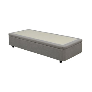 Letto singolo Sommier con contenitore in tessuto grigio 82x192x39H – Praticità compatta