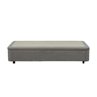 Letto singolo Sommier con contenitore in tessuto grigio 82x192x39H – Praticità compatta