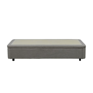 Letto singolo Sommier con contenitore in tessuto grigio 82x192x39H – Praticità compatta