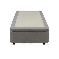 Letto singolo Sommier con contenitore in tessuto grigio 82x192x39H – Praticità compatta