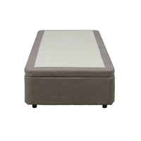 Letto singolo Sommier con contenitore in tessuto taupe 82x192x39H – Praticità compatta