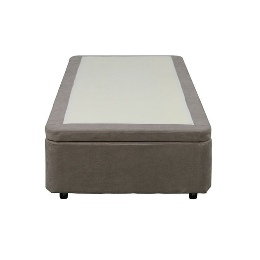 Letto singolo Sommier con contenitore in tessuto taupe 82x192x39H – Praticità compatta