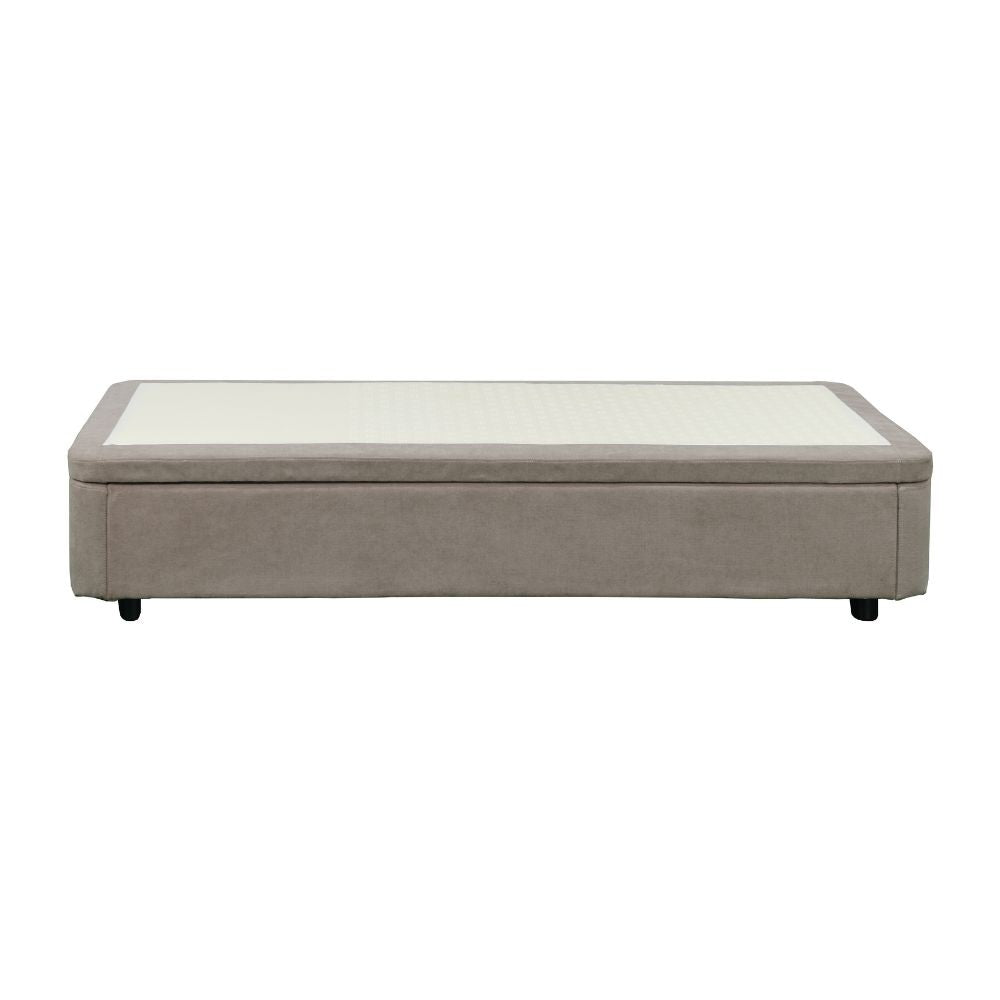 Letto singolo Sommier con contenitore in tessuto taupe 82x192x39H – Praticità compatta