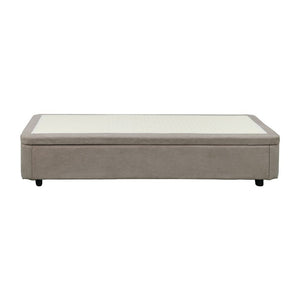 Letto singolo Sommier con contenitore in tessuto taupe 82x192x39H – Praticità compatta