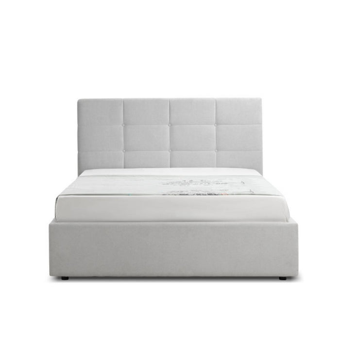 Letto una piazza e mezza con contenitore Napoli grigio Soro 90