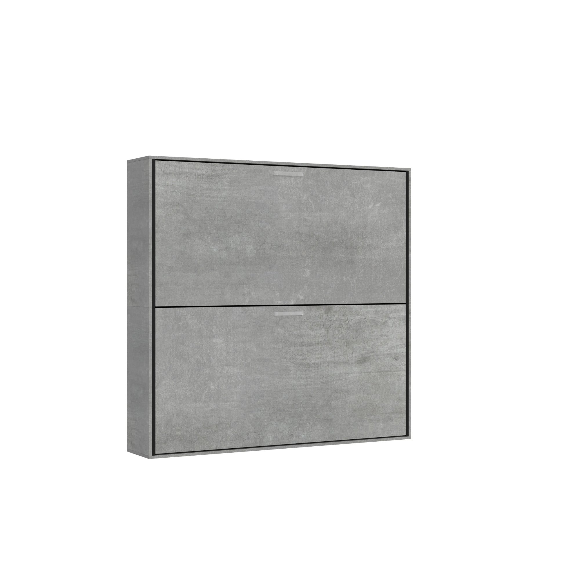 Letto Kando doppio orizzontale Cemento con materasso