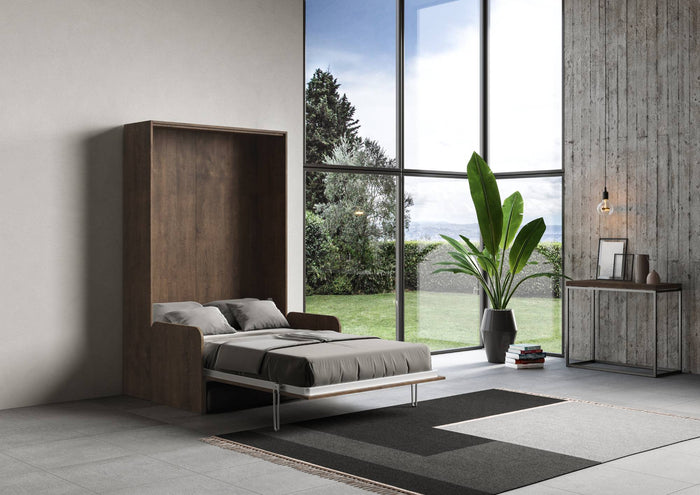 Letto 120 Sofà Kentaro verticale a scomparsa Noce