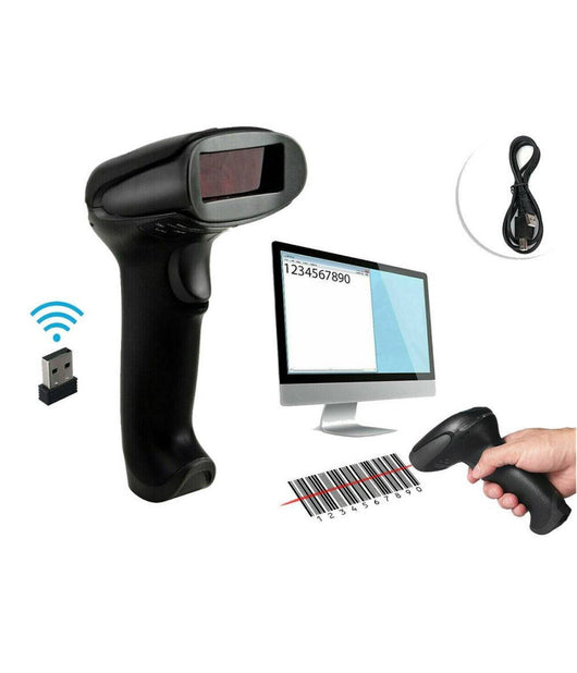 Lettore Di Codice A Barre Barcode Scanner Senza Fili Wireless Laser Q-a203         