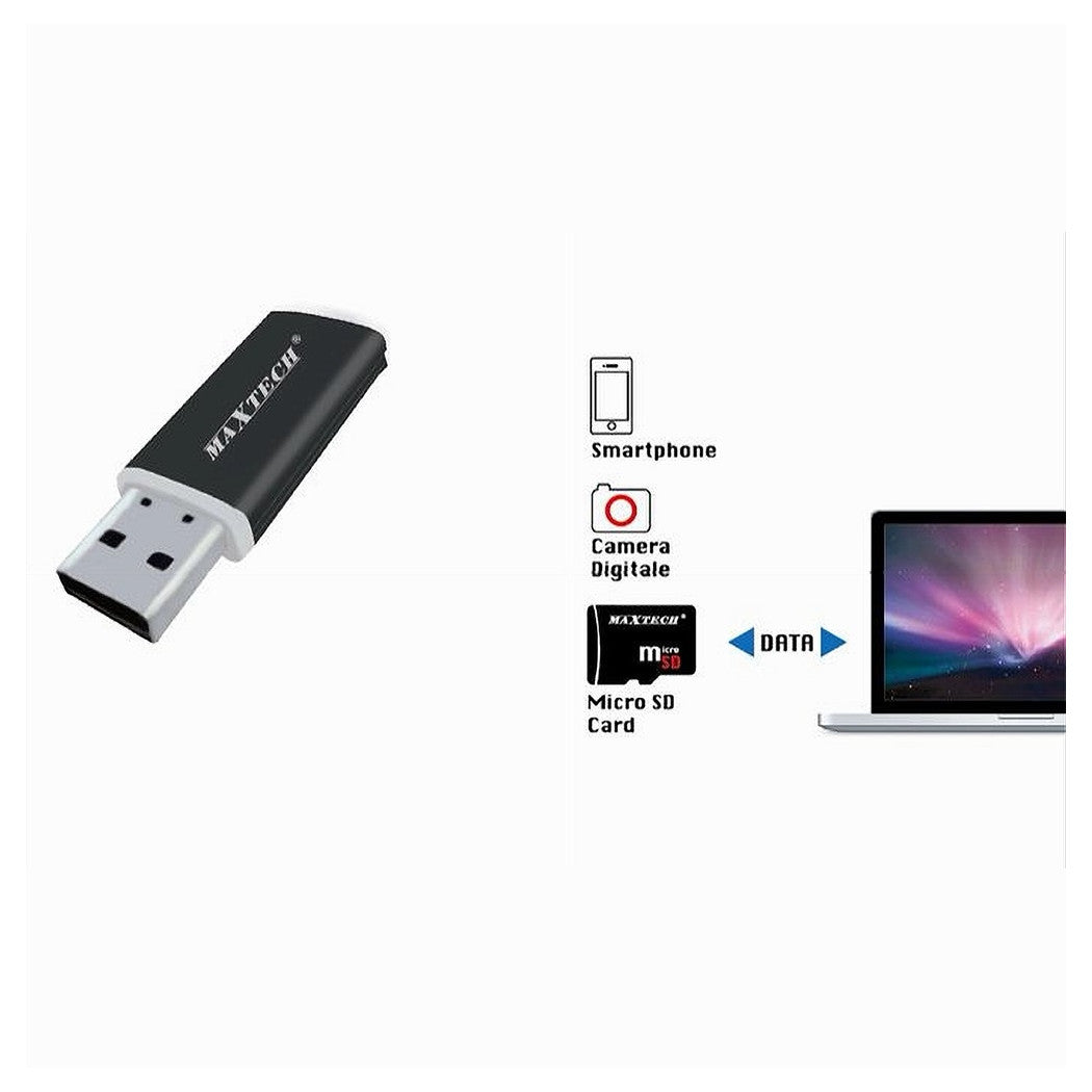 Lettore Di Schede Di Memoria Usb 2.0 Micro Sd Adattatore Per Pc 480mbps Lto-sm03         
