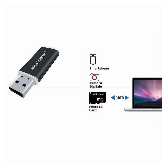 Lettore Di Schede Di Memoria Usb 2.0 Micro Sd Adattatore Per Pc 480mbps Lto-sm03         