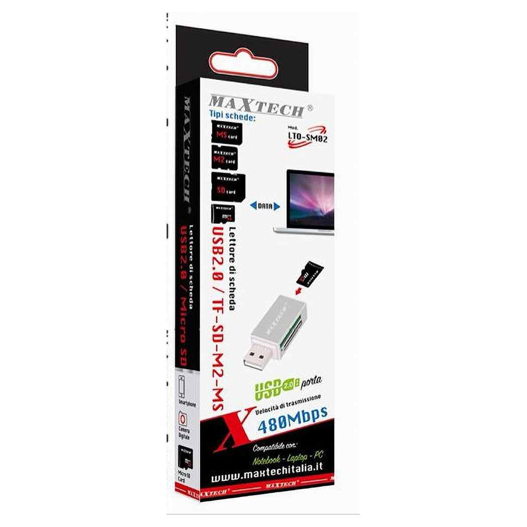Lettore Di Schede Memoria Memory Card Usb 2.0 480 Mbps Tf/sd/m2/ms Card Lto-sm02         