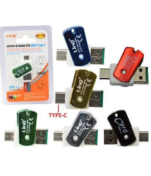 Lettore Di Schede Memory Card Micro Sd Otg Usb 3.1 - Type C Adattatore Otg-tf08         